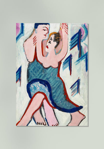 Pareja bailando en la nieve de Ernst Kirchner