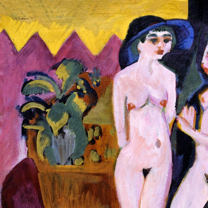 Dos desnudos en una habitación de Ernst Kirchner