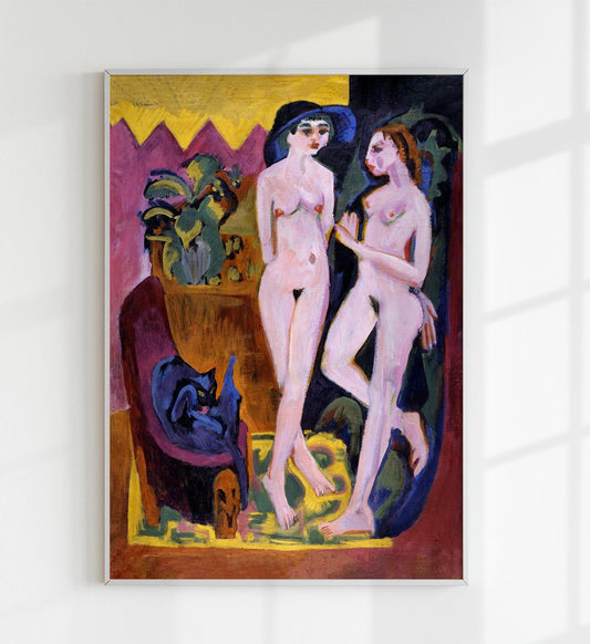 Two Nudes in a Room by Ernst Kirchner