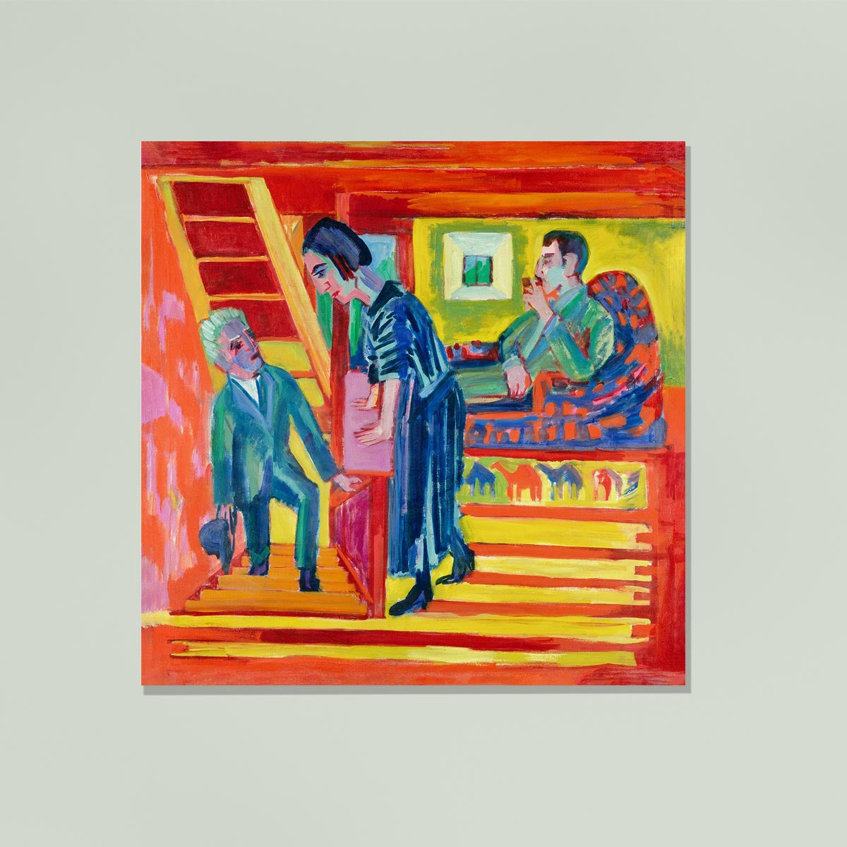 The Visit - Couple and Newcomer by Ernst Kirchner