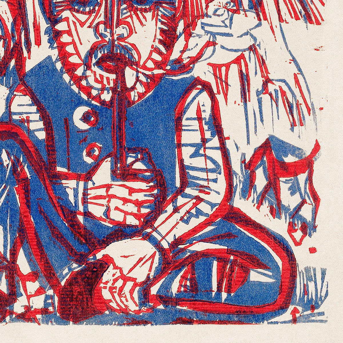 Smoking Peasant by Ernst Kirchner