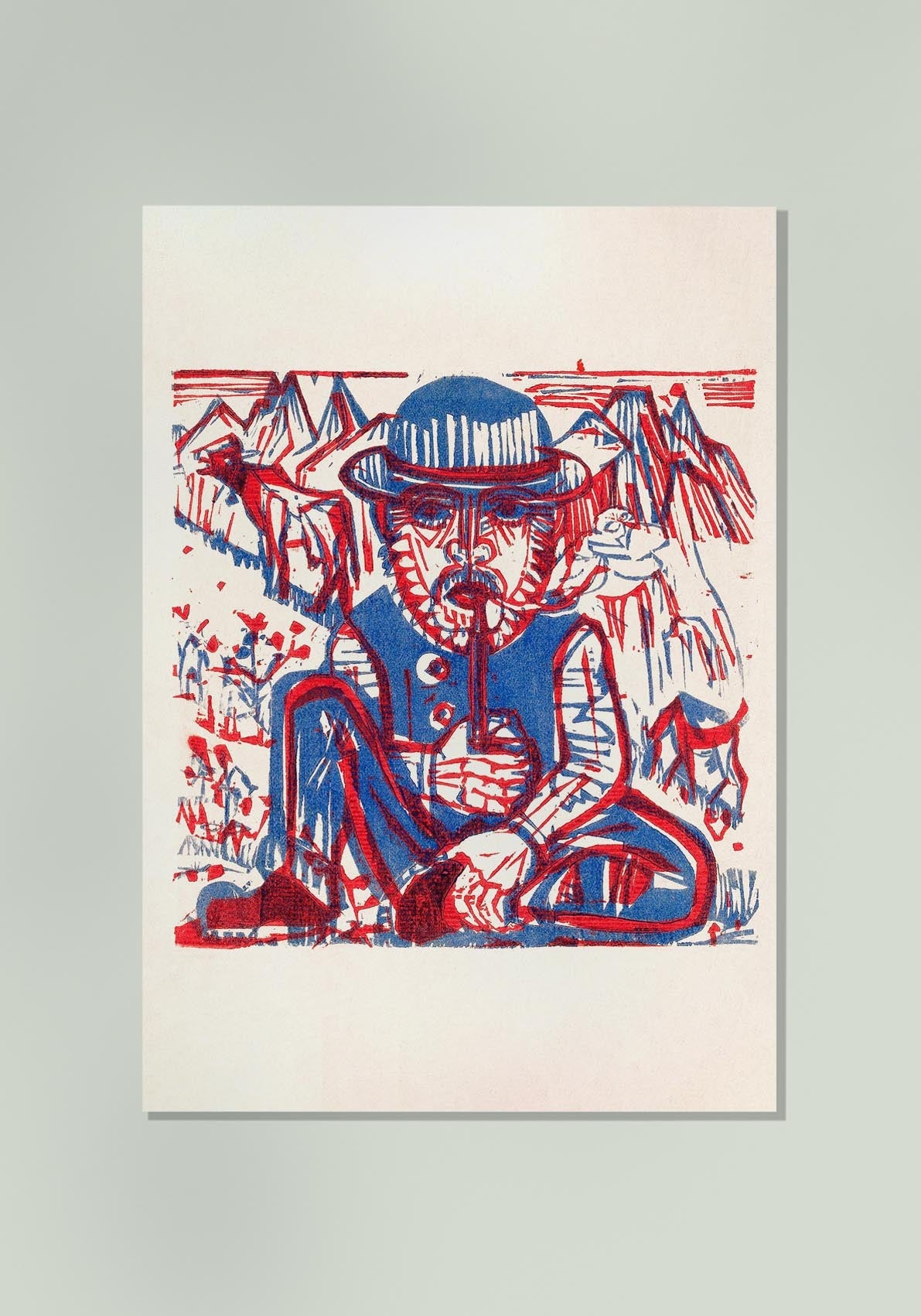 Smoking Peasant by Ernst Kirchner