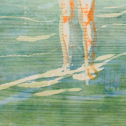 Cartel de la exposición El hombre se baña en Munch