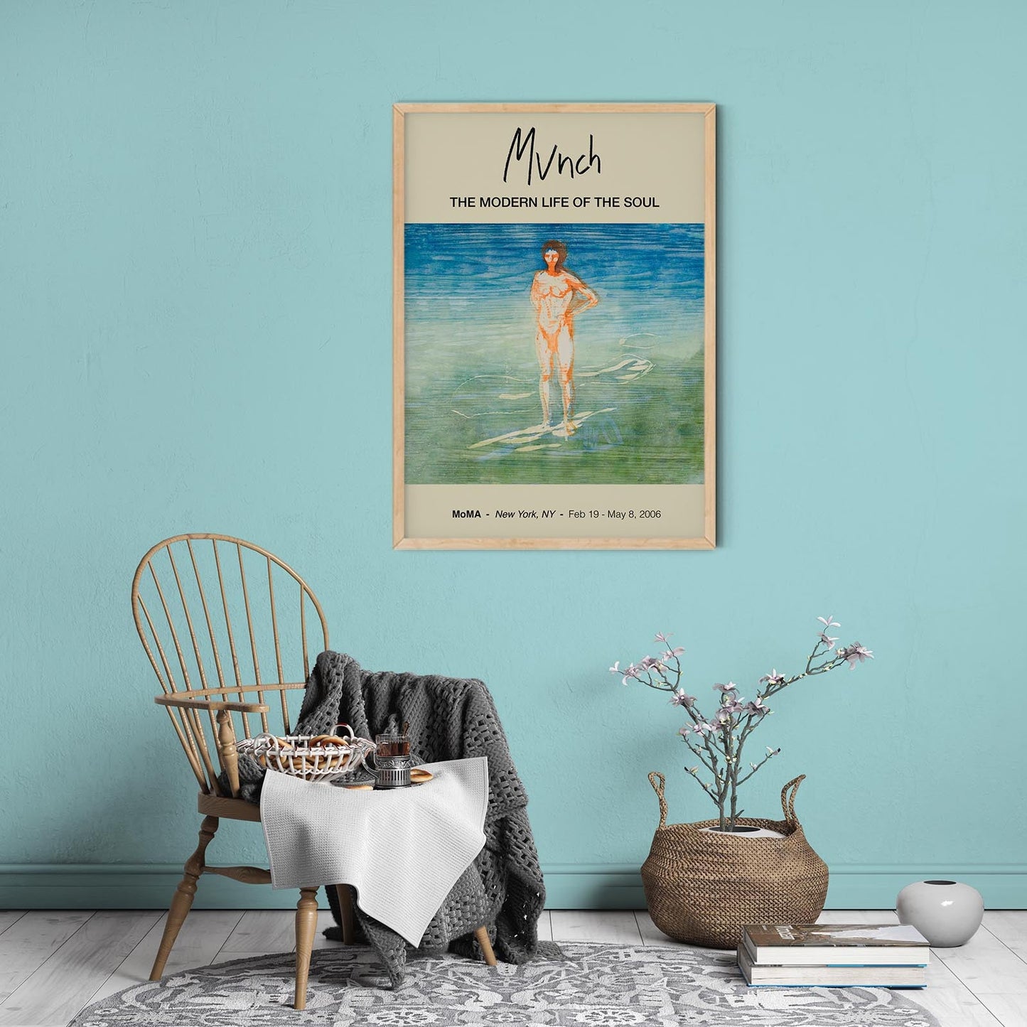 Man Bathing Munch Exhibition Poster