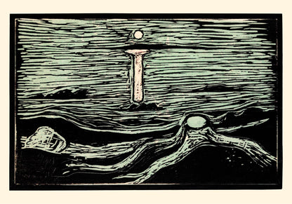 Póster artístico de La orilla mística de Edvard Munch