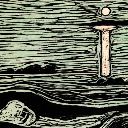 Póster artístico de La orilla mística de Edvard Munch