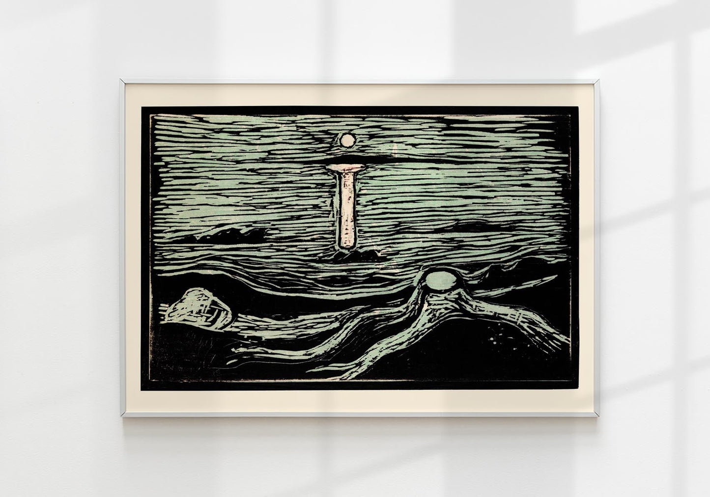 Póster artístico de La orilla mística de Edvard Munch