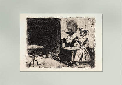 Póster artístico de la cafetería nocturna de Edvard Munch