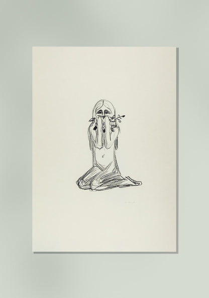 Póster de Omega y la flor de Edvard Munch