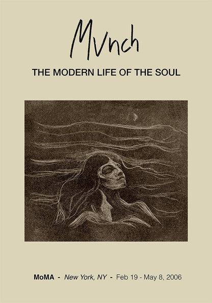 Cartel de la exposición "En las olas del amor" de Munch
