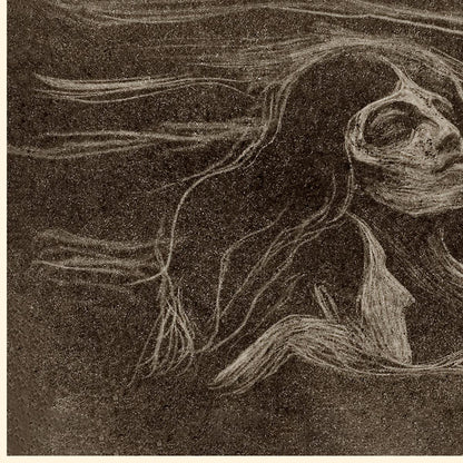 Póster artístico de Edvard Munch sobre las olas del amor
