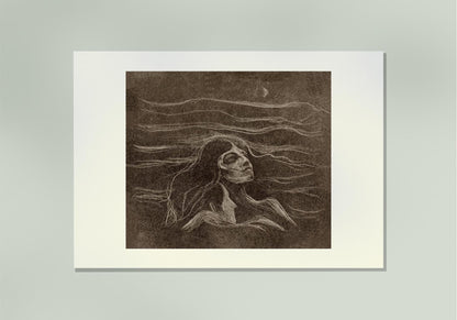 Póster artístico de Edvard Munch sobre las olas del amor