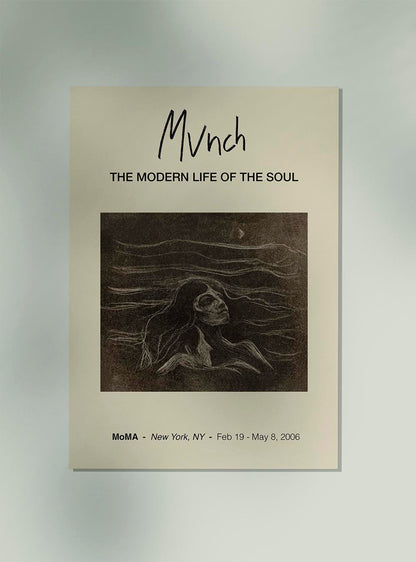 Cartel de la exposición "En las olas del amor" de Munch