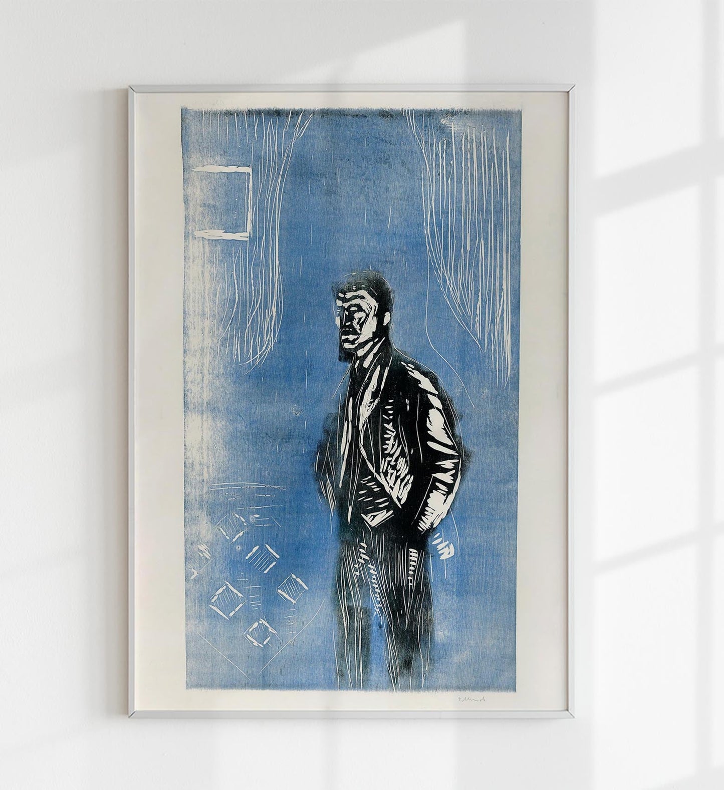 Edvard Munch Self-Portrait in Moonlight Art Poster