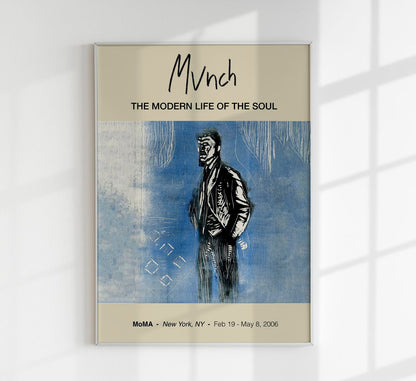 Cartel de la exposición Autorretrato a la luz de la luna de Munch
