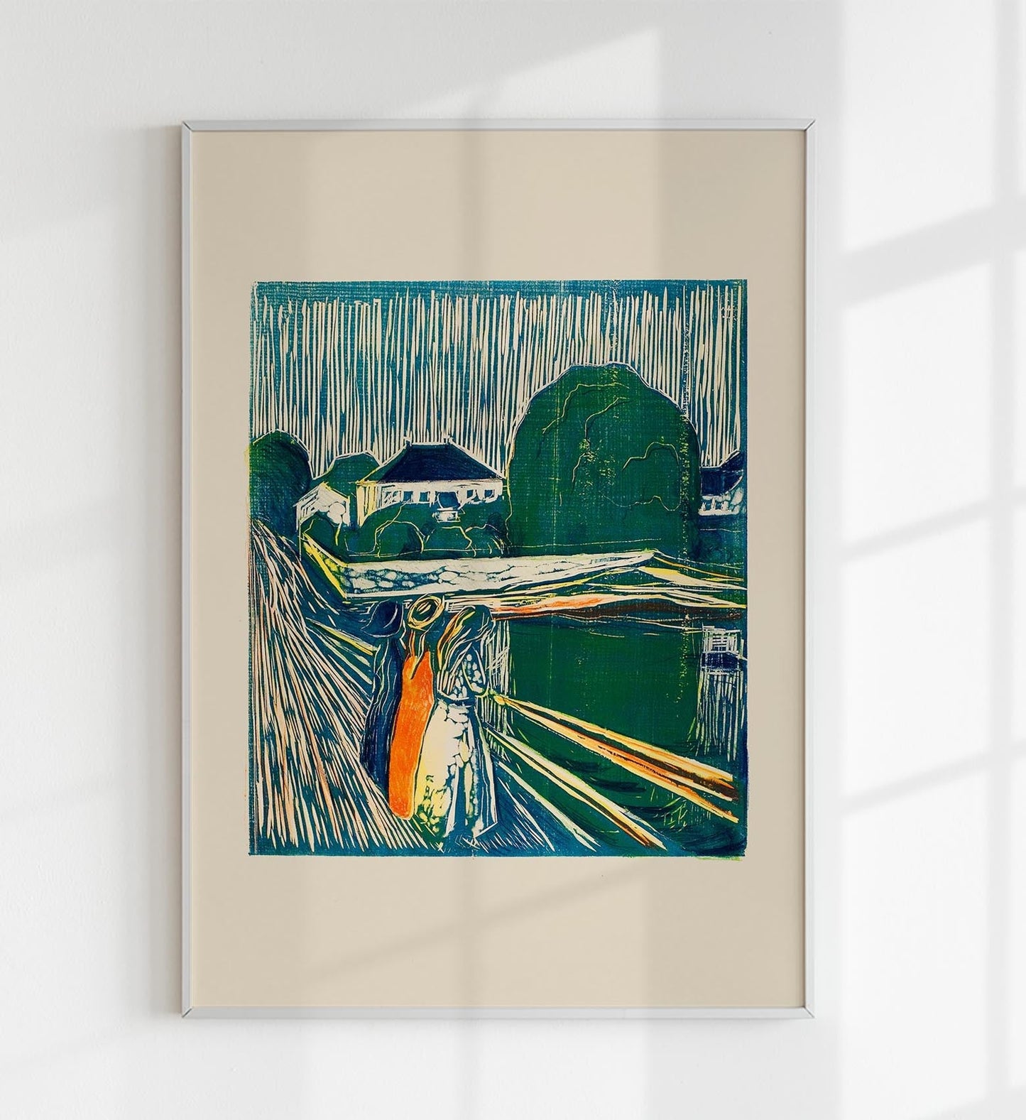 Edvard Munch The Girls on the Bridge Art Poster