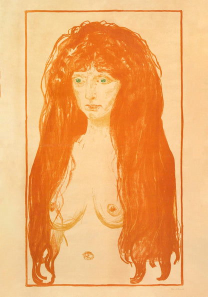 Póster artístico de El pecado de Edvard Munch