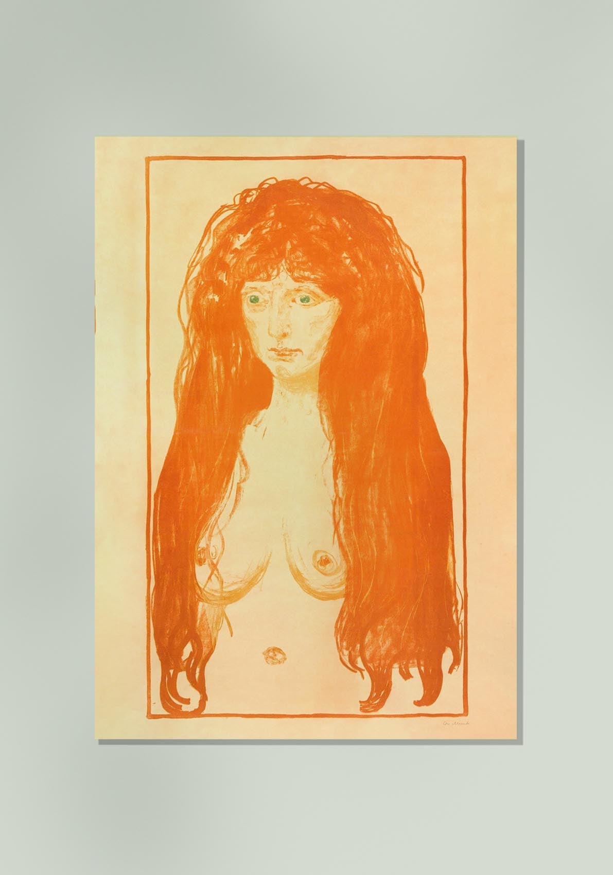 Edvard Munch The Sin Art Poster