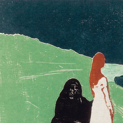 Cartel de la exposición Dos mujeres en la orilla de Munch