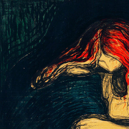 Afiche de la exposición El vampiro II de Munch