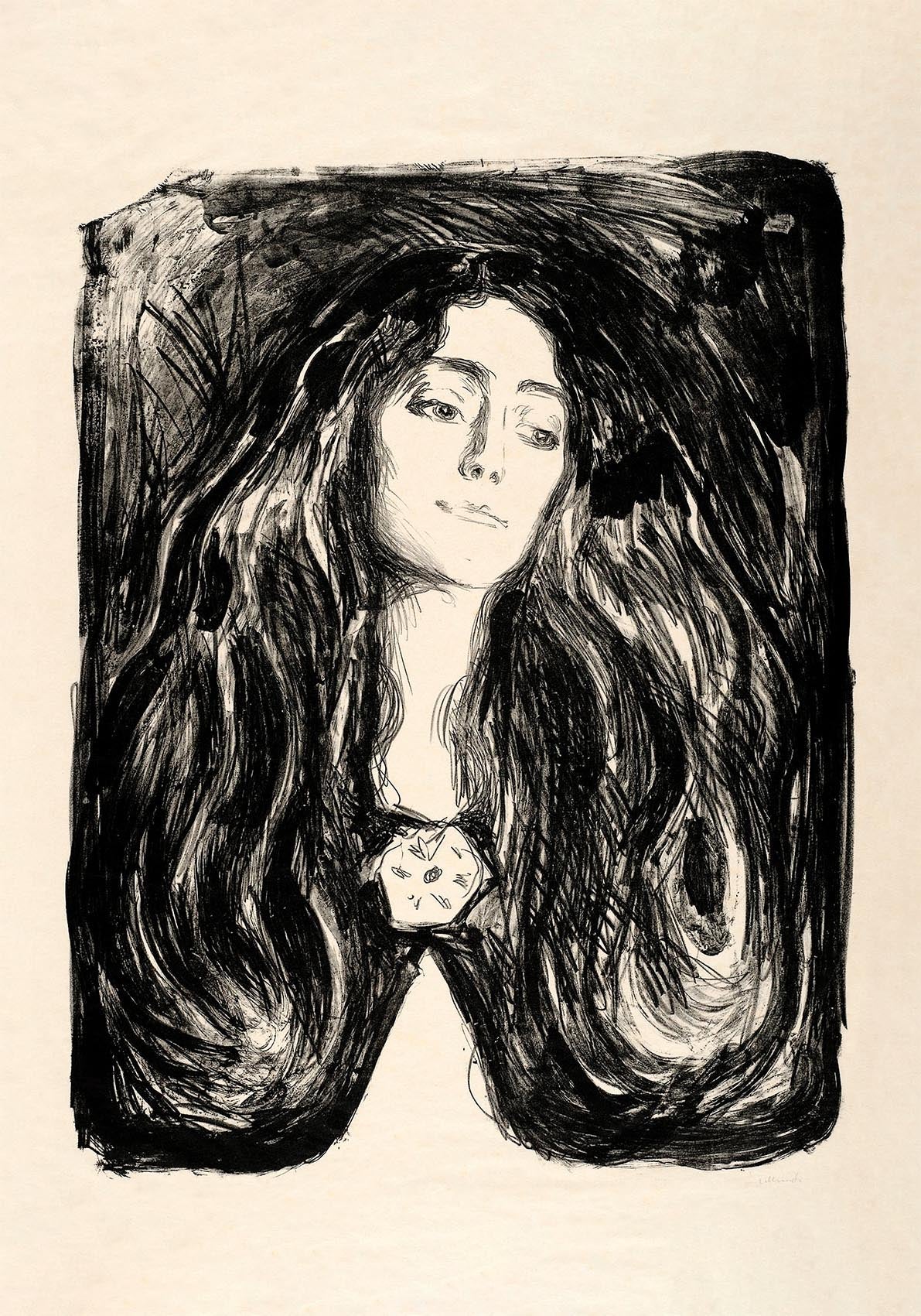 Lámina artística El broche de Edvard Munch