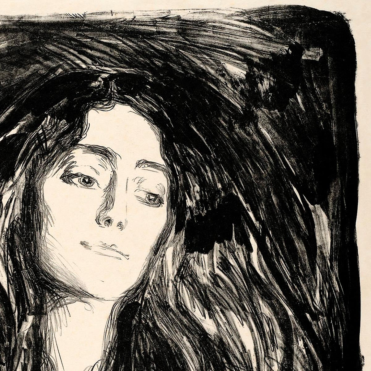 Lámina artística El broche de Edvard Munch