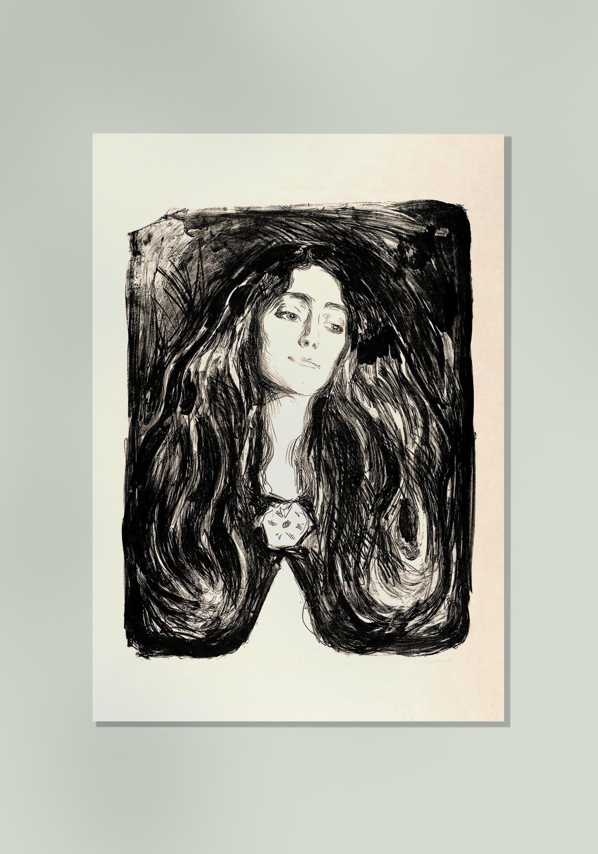 Edvard Munch The Brooch Art Print