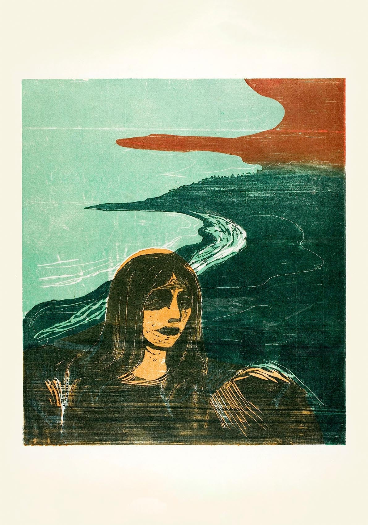 Edvard Munch Against the Shore Art Poster