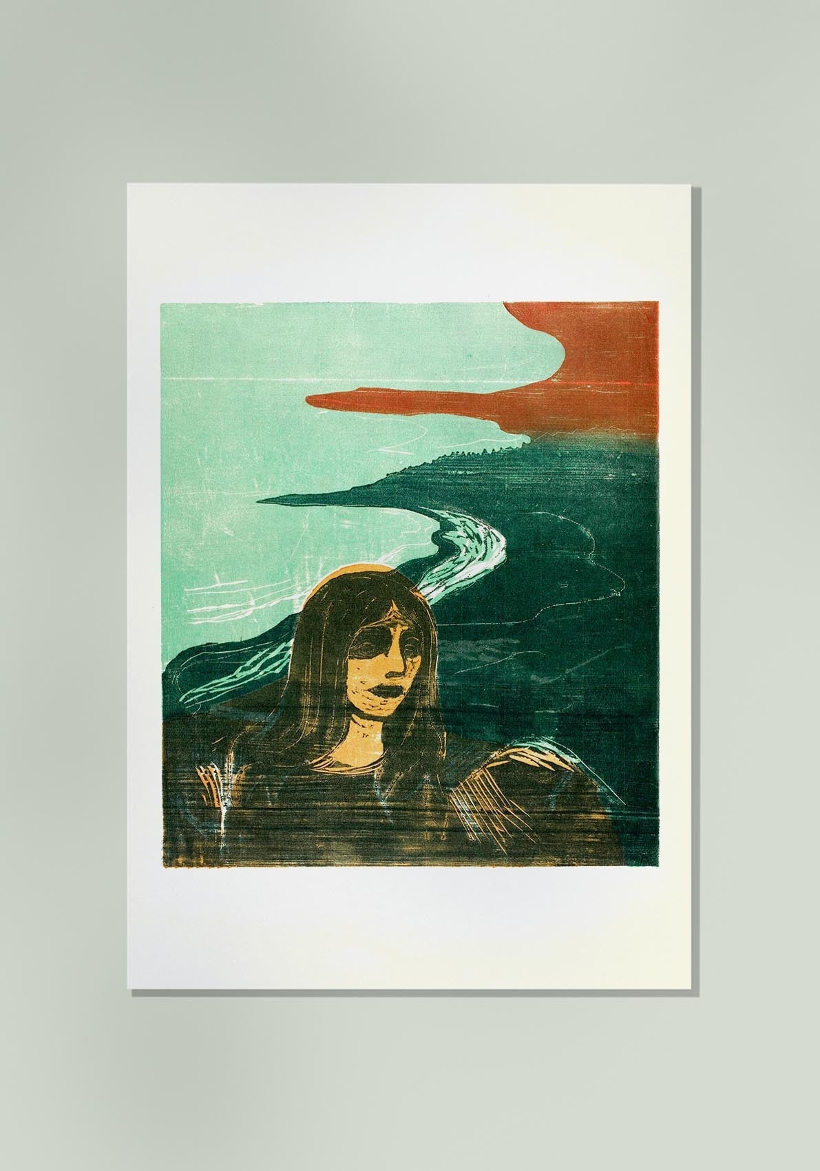 Edvard Munch Against the Shore Art Poster