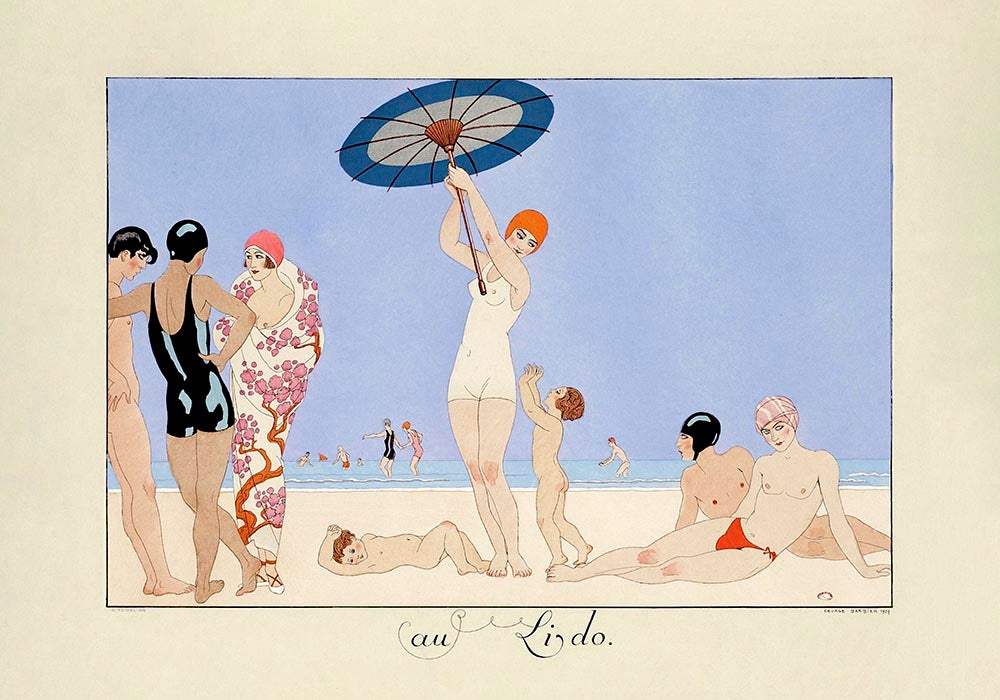 Au Lido Plate N°14 Vintage Poster