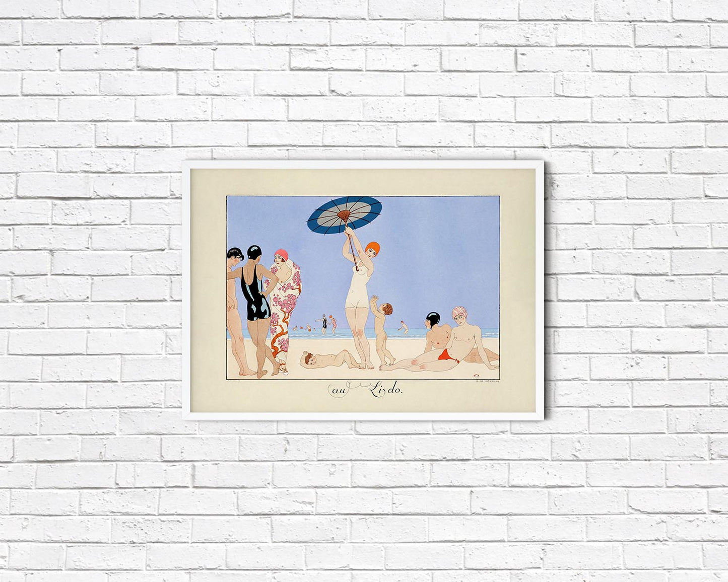 Au Lido Plate N°14 Vintage Poster