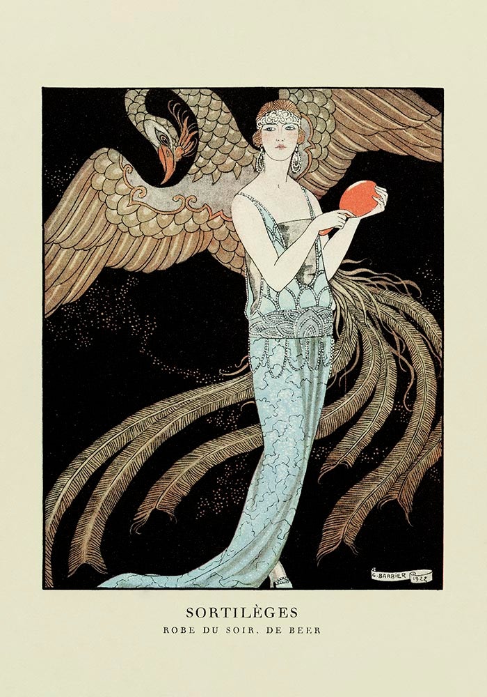 Sortilèges: Evening dress, de Beer (1922) by George Barbier