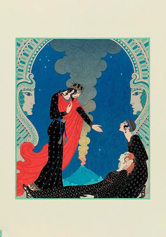 Póster vintage de Empédocles y Panthea