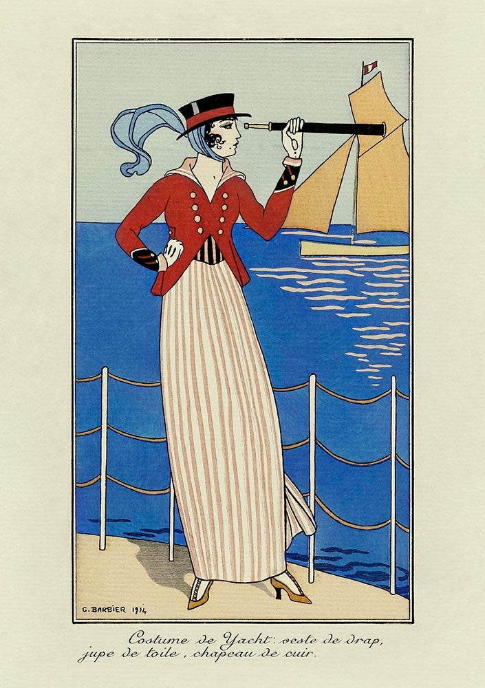 Costume de Yacht Vintage Poster