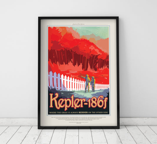 NASA Travel Poster - Kepler-186f