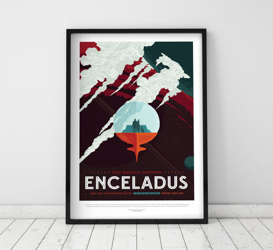 NASA Travel Poster - Enceladus