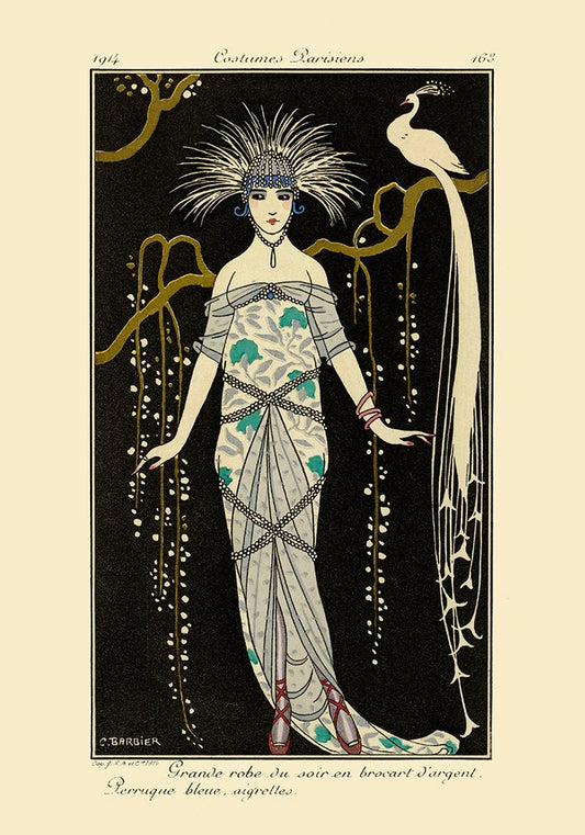 Disfraces Parisiens Vintage Póster de moda francesa de George Barbier