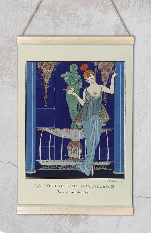 Póster Vintage La Fontaine de Coquillages