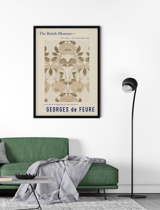 Seda Georges de Feure con diseño Art Nouveau Póster