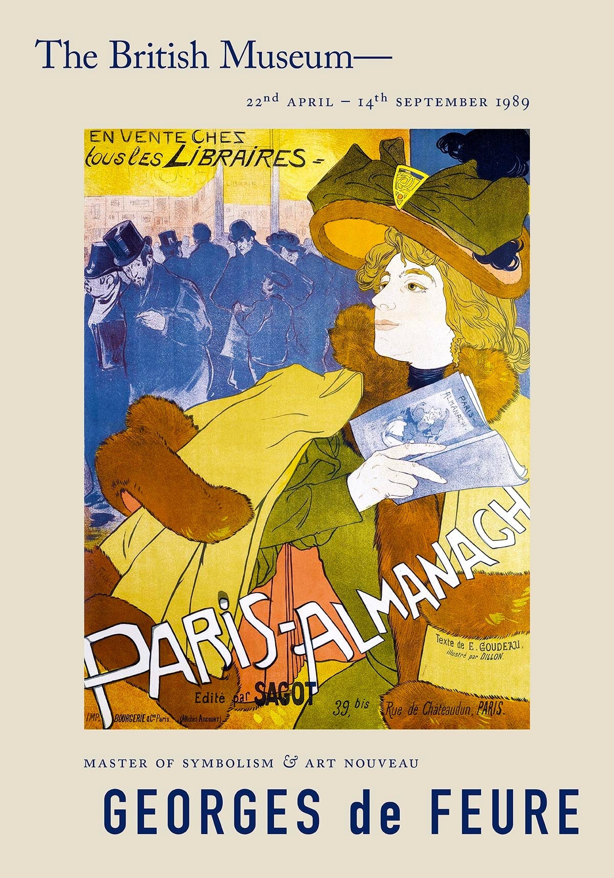 Póster Exposición Georges de Feure Almanaque de París