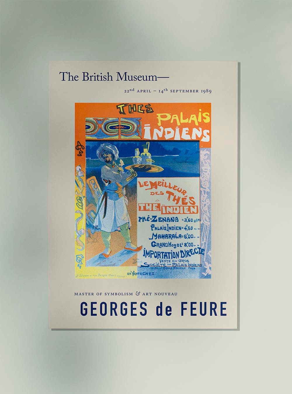 Cartel de la exposición Georges de Feure Thes du Palais Indien