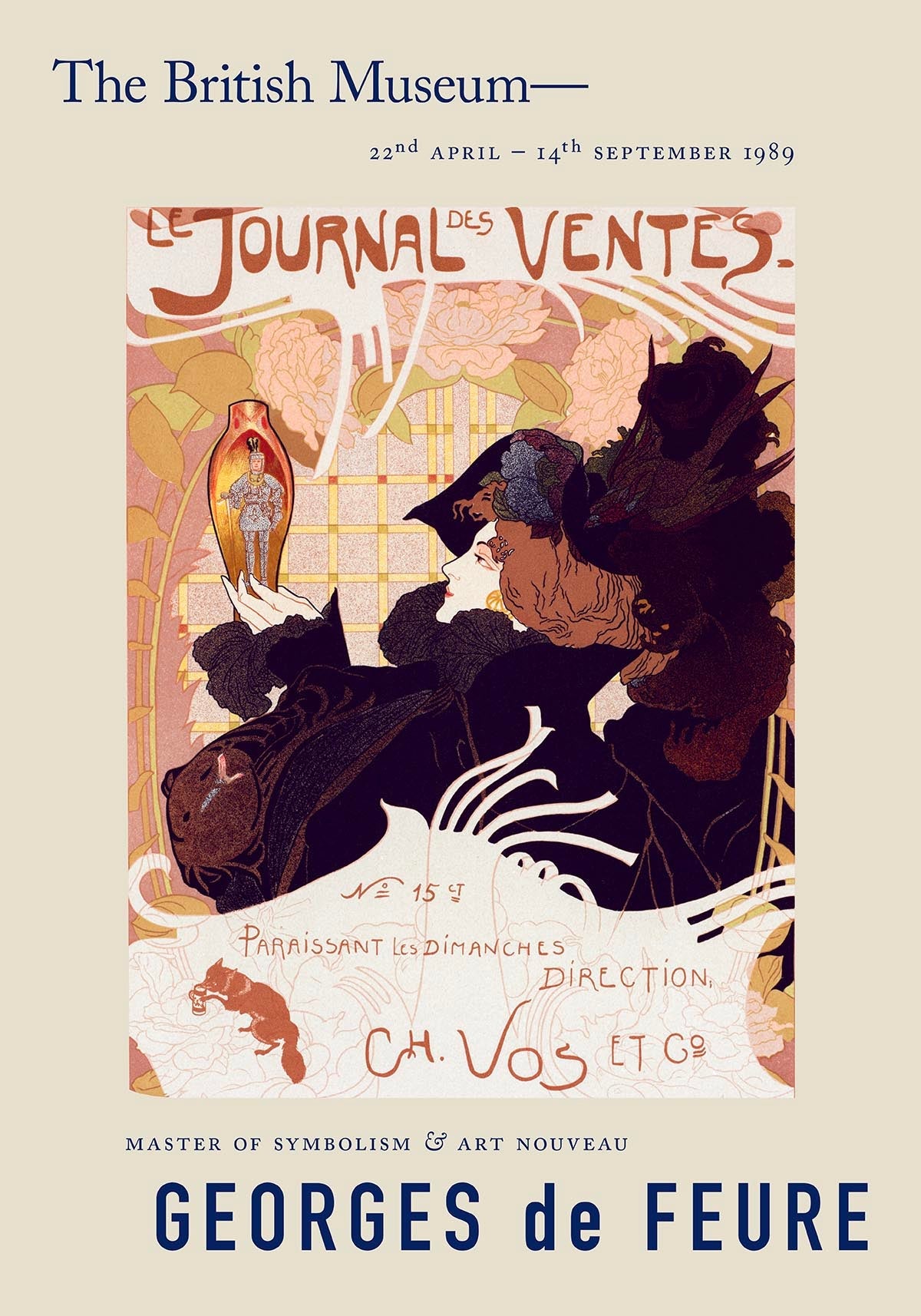 Póster de la exposición Georges de Feure Journal des Ventes