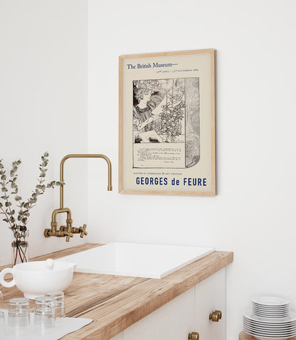 Cartel de exposición de invitación a cena de Georges de Feure