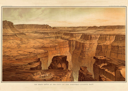 Conjunto de 2 cuadros educativos vintage de paisajes geológicos