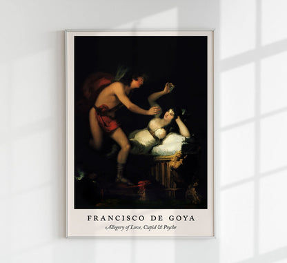 Alegoría del amor, Cupido y Psique - Cartel de la exposición de Francisco de Goya