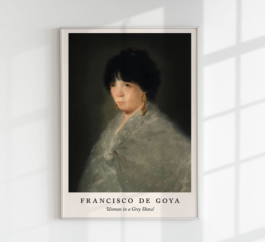 Mujer con chal gris - Cartel de la exposición de Francisco de Goya