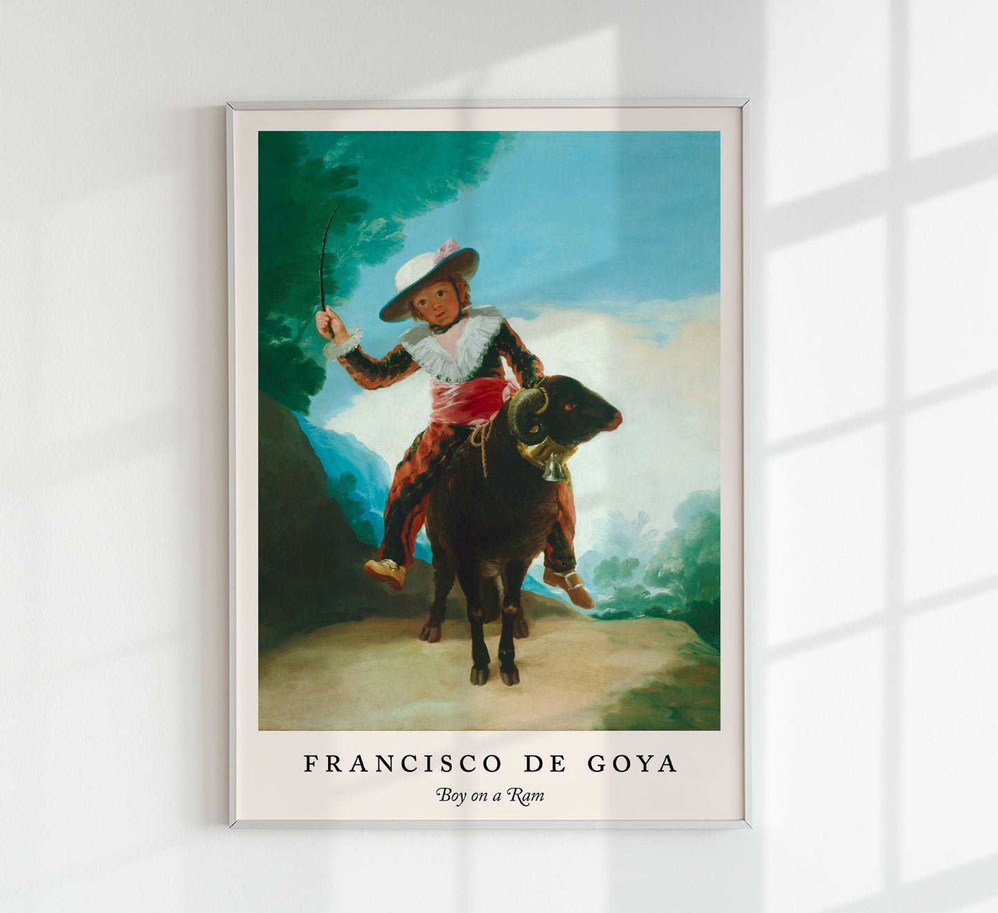 Niño sobre un carnero - Cartel de la exposición de Francisco de Goya