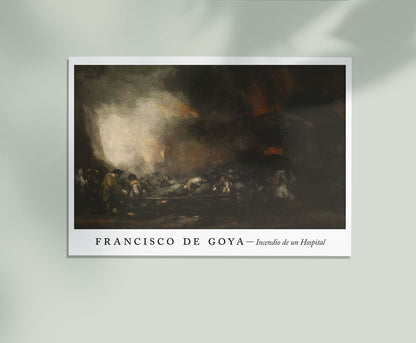 Incendio de un Hospital - Cartel Exposición Francisco de Goya