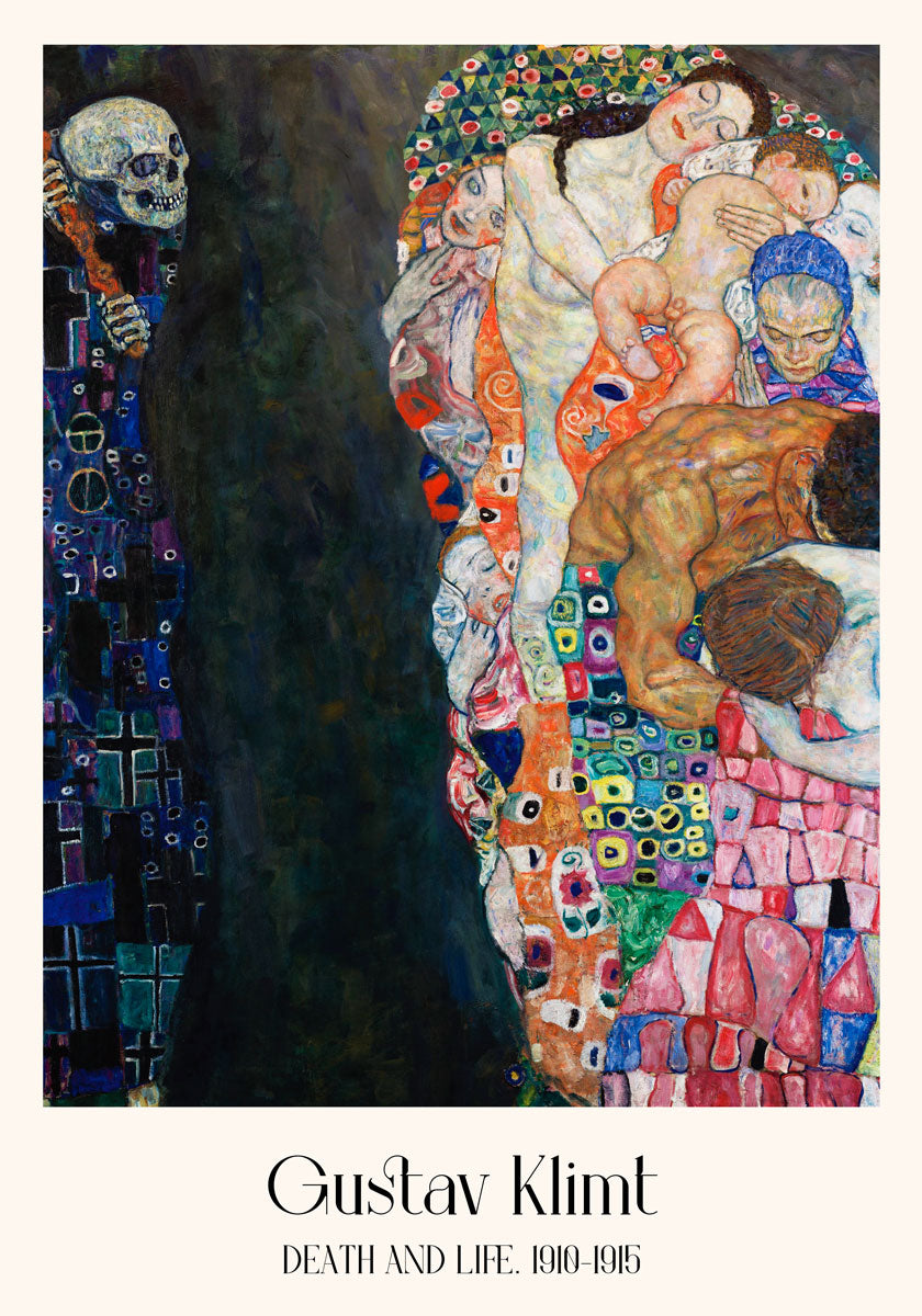 Death & Life by Gustav Klimt Exhibition Poster