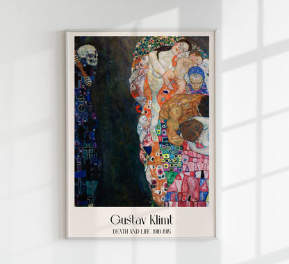 Death & Life by Gustav Klimt Exhibition Poster